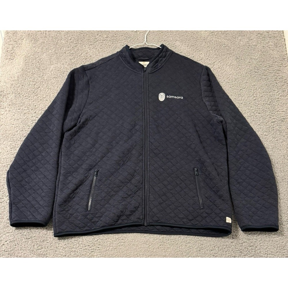 Marine Layer Corbet Quilted Bomber Jacket Men's 3XL Full Zip Blue